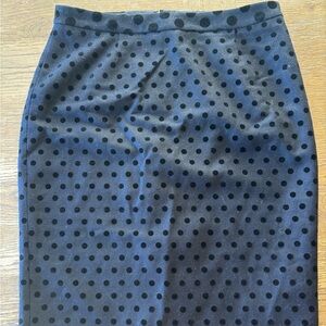 Boden Navy Polka Dot Pencil Skirt